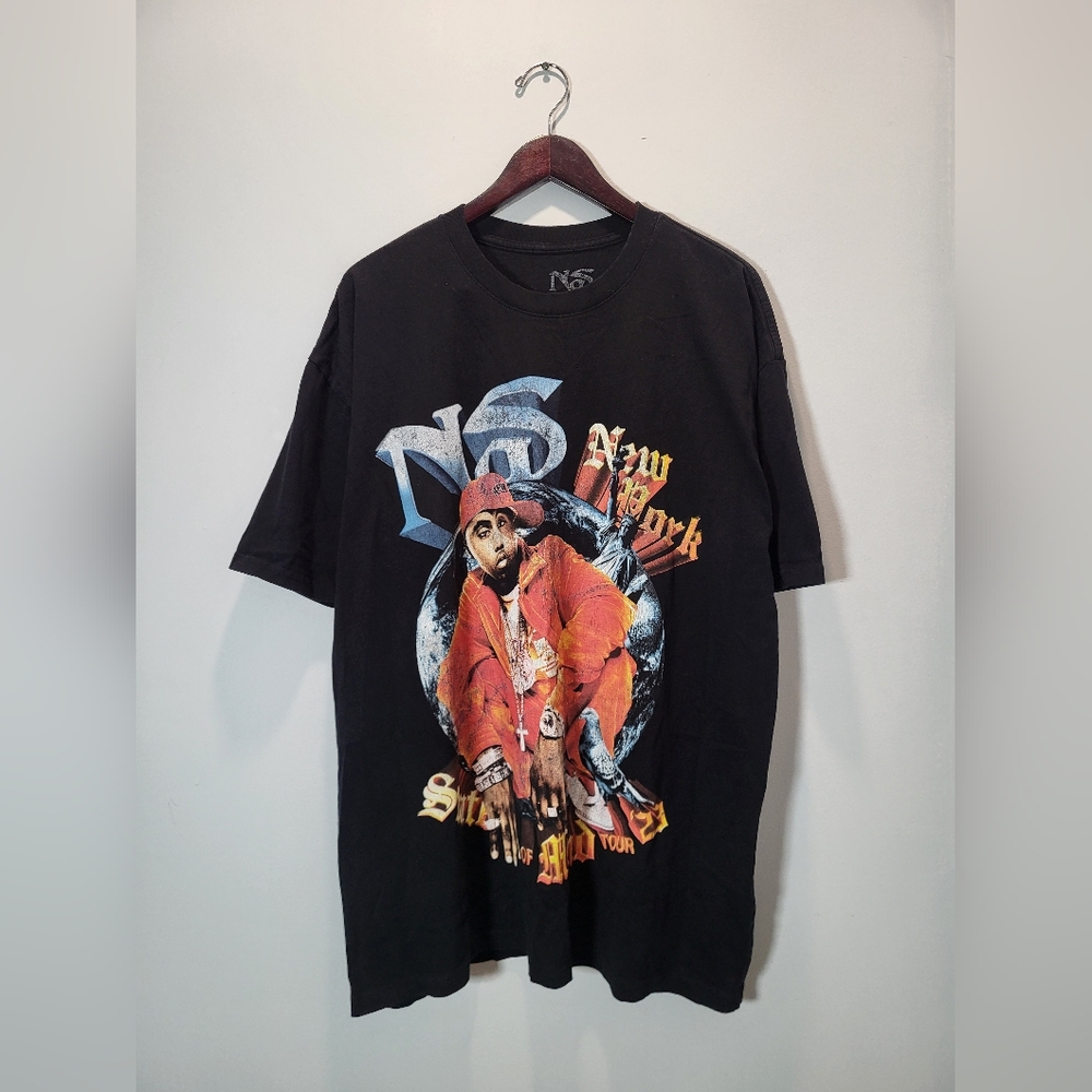 👕🌶 2023 Nas "State Of Mind" Tour Oversized Rap T-Shirt